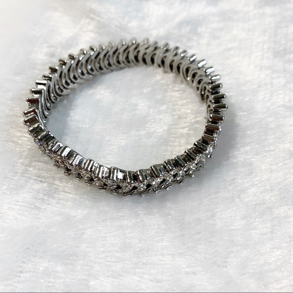 Silver bracelet set Hinge, elastic and bangle - Picture 5 of 13